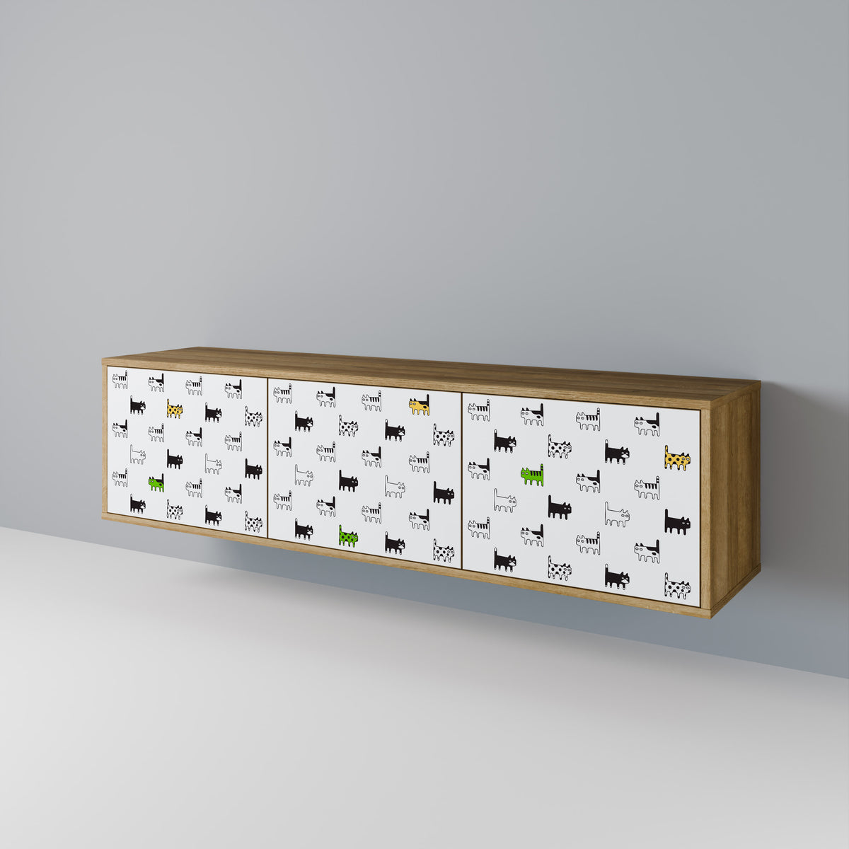 CATS COMPILATION TV-bänk med 3 dörrar