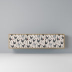 HAPPY HENS 3-Door TV Stand in Oak Effect