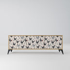 HAPPY HENS 3-Door TV Stand in Oak Effect