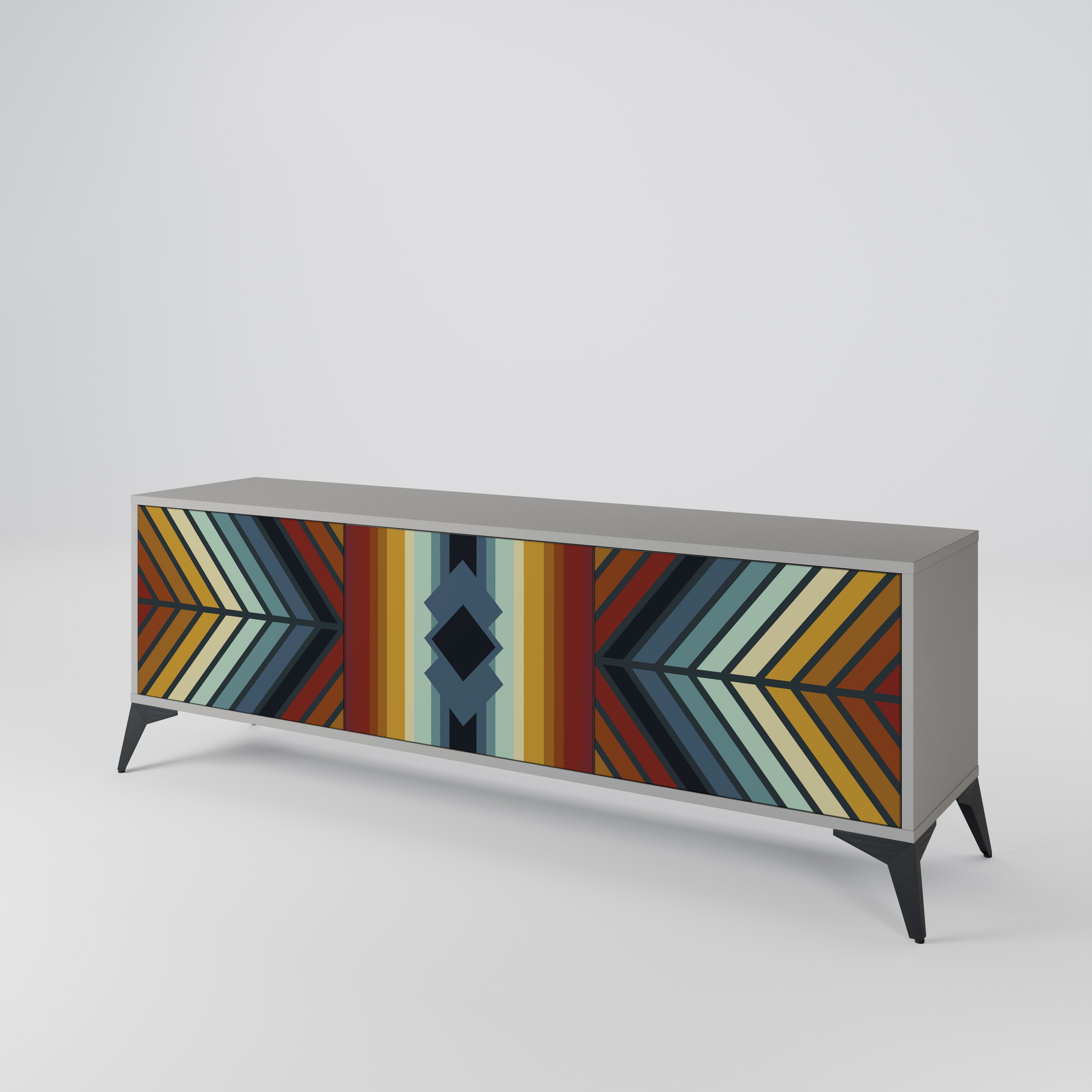 INDIGENOUS ZIGZAG 3-Door TV Cabinet