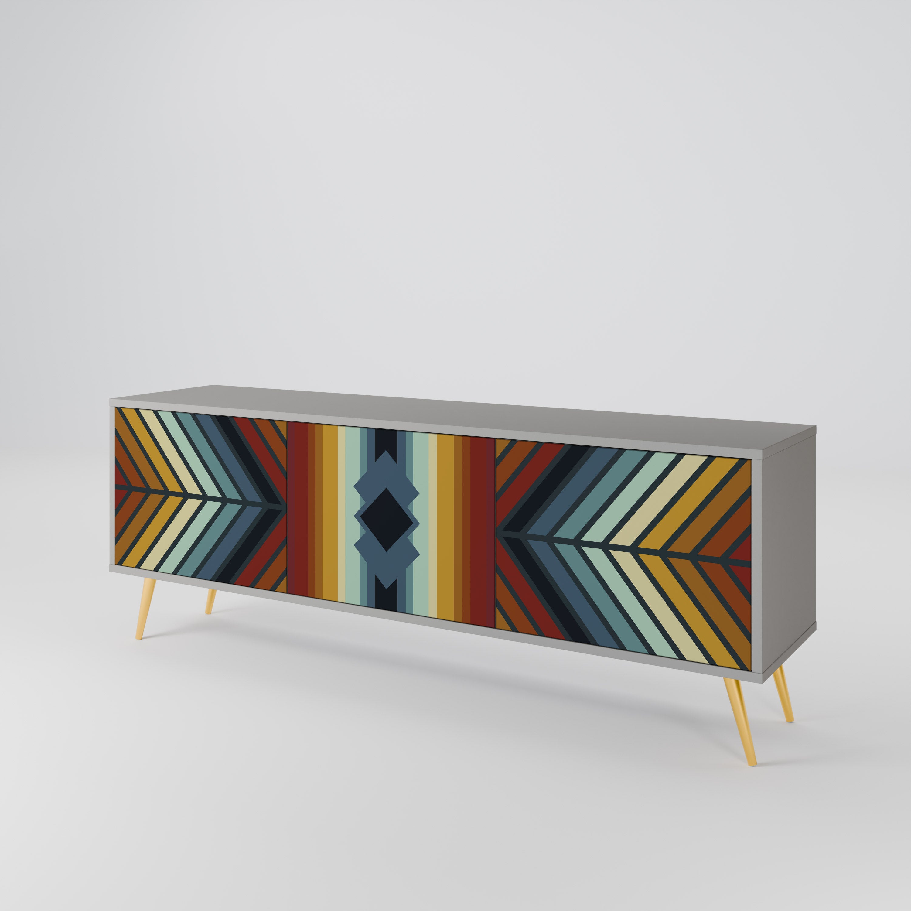 INDIGENOUS ZIGZAG 3-Door TV Cabinet