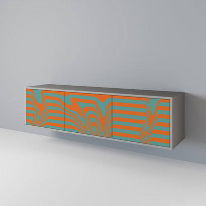 LINE COLLAPSE TV-bänk med 3 dörrar