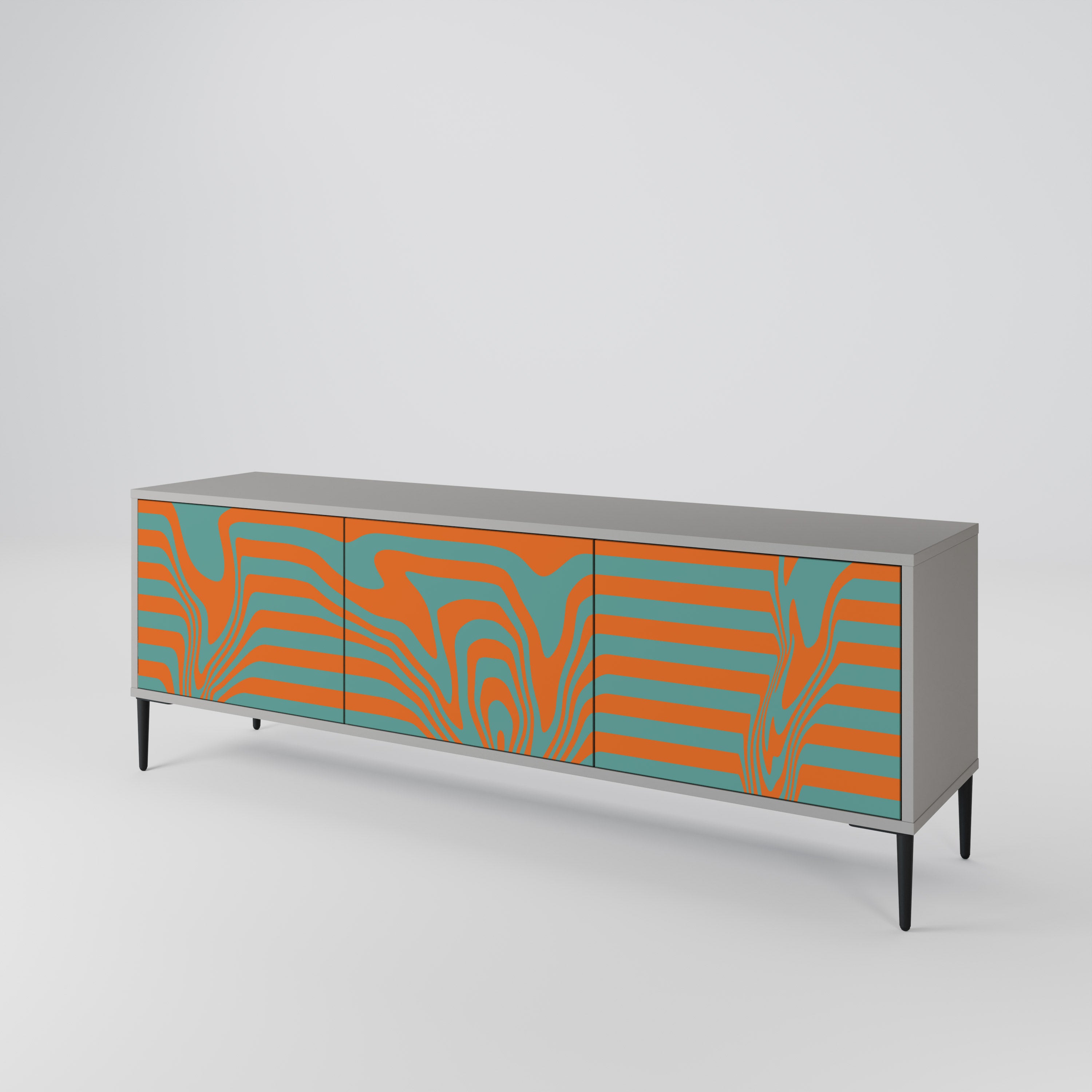 LINE COLLAPSE 3-Door TV Cabinet