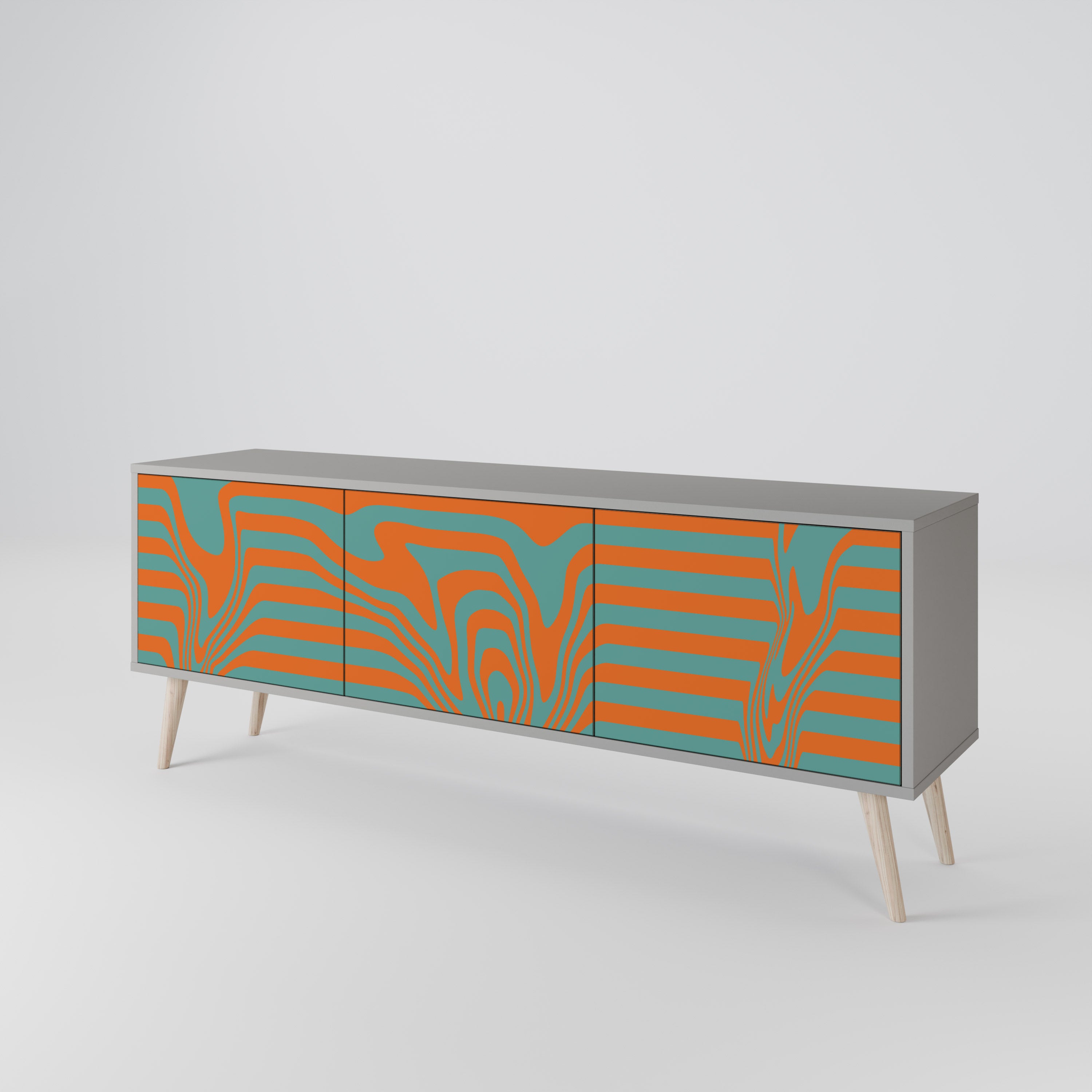 LINE COLLAPSE 3-Door TV Cabinet