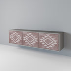 MARVEL MOSAIC 3-Door TV Stand in Grey Finish