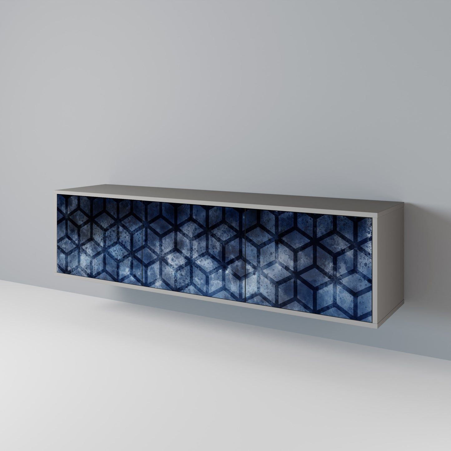 CUBIC MIST TV-bänk med 3 dörrar