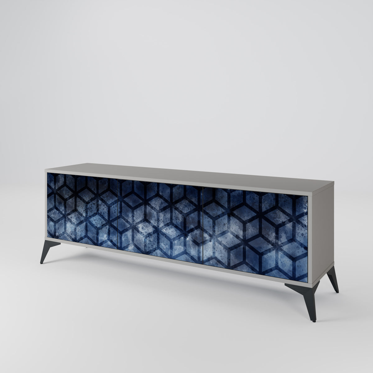 CUBIC MIST TV-bänk med 3 dörrar