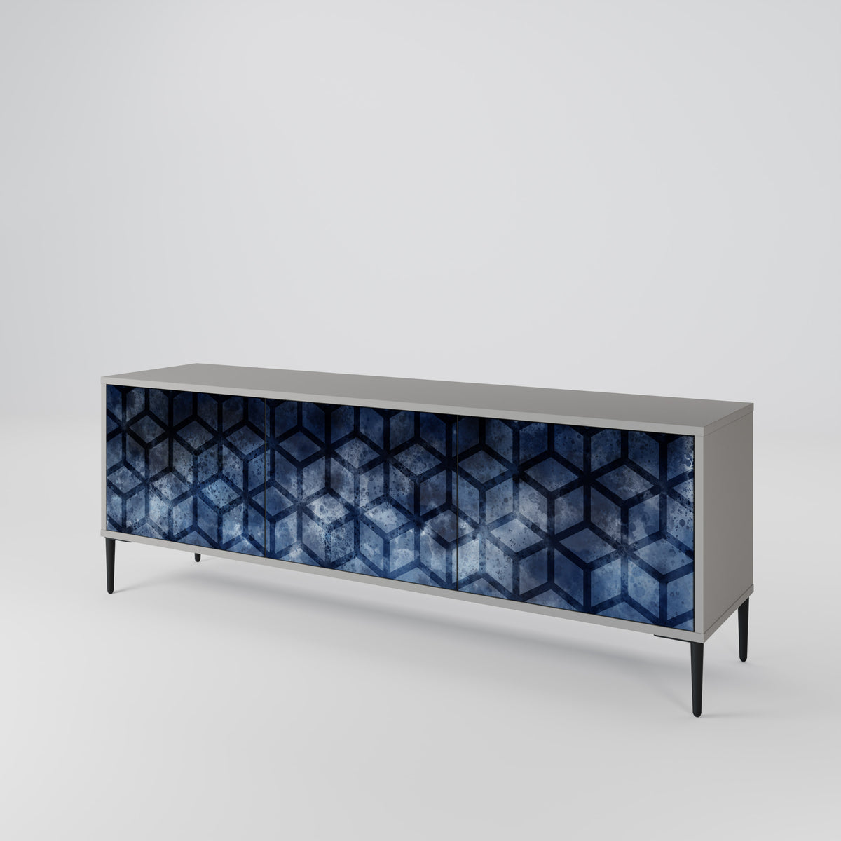 CUBIC MIST TV-bänk med 3 dörrar