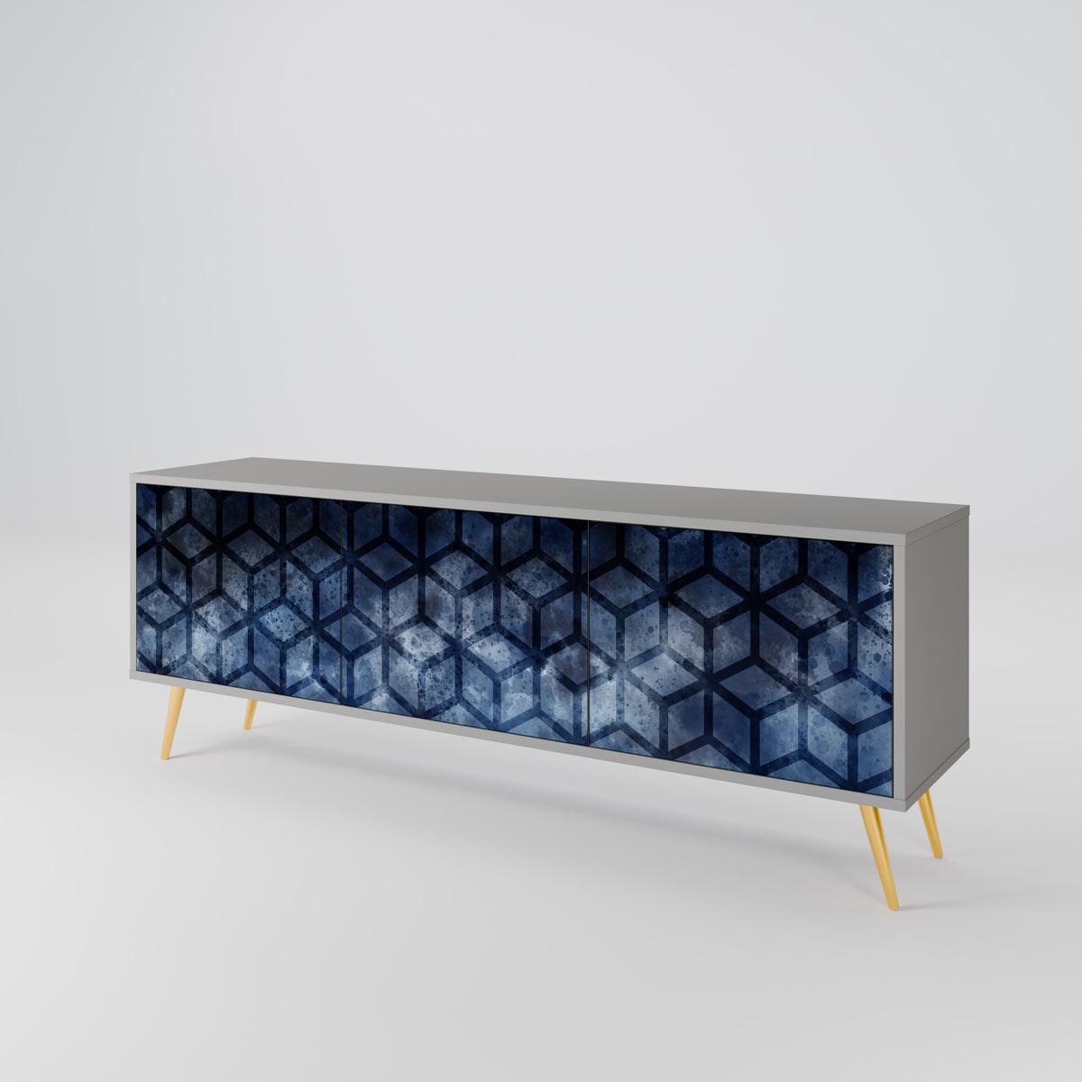 CUBIC MIST TV-bänk med 3 dörrar