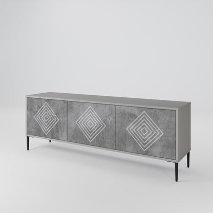 POLYGONAL ARTISTRY TV-bänk med 3 dörrar