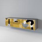 SHAPESHIFT SYMPHONY 3-Door TV Stand in Grey Finish