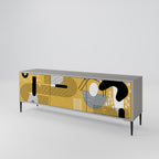 SHAPESHIFT SYMPHONY 3-Door TV Stand in Grey Finish