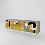 SHAPESHIFT SYMPHONY 3-Door TV Stand in Grey Finish