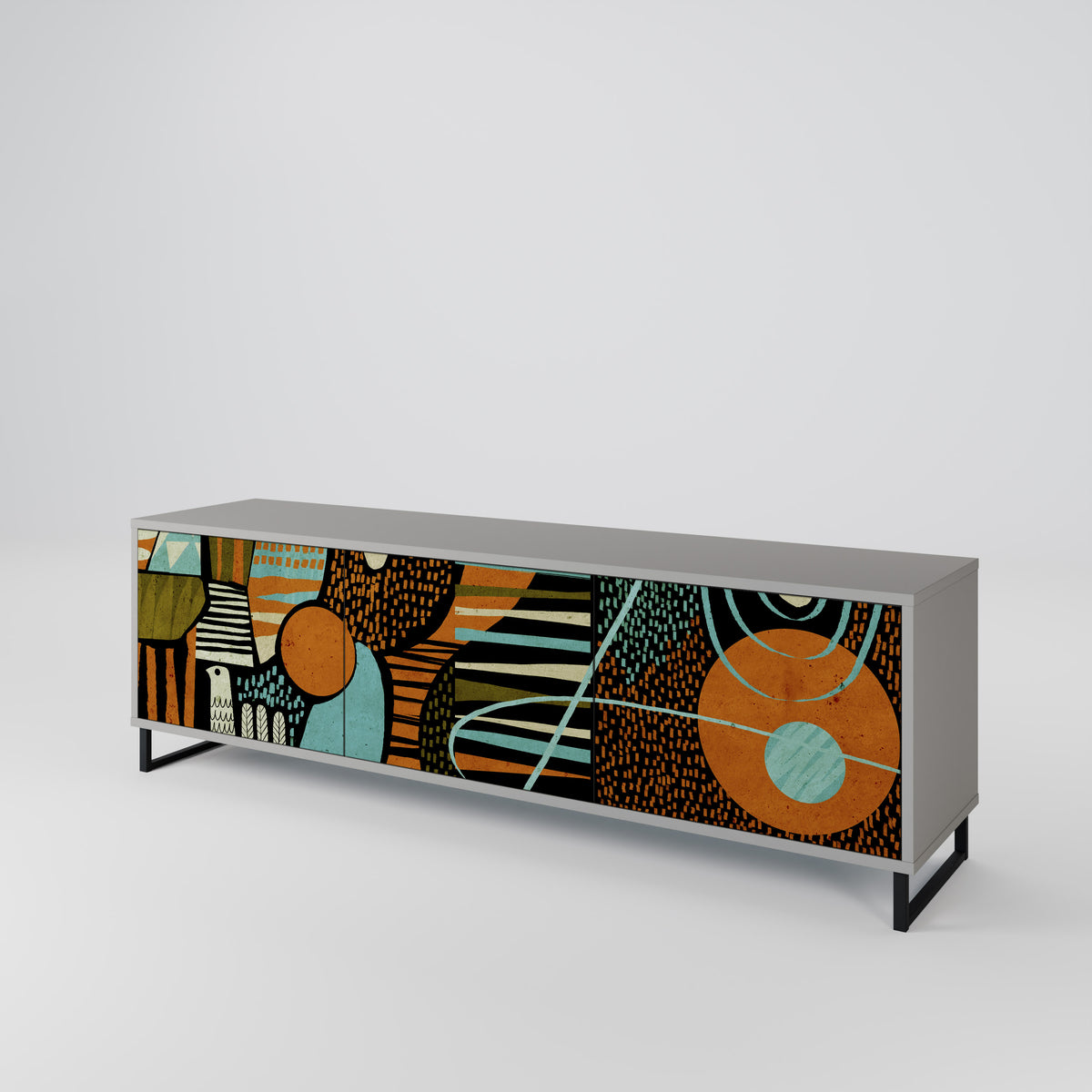 GEODE GLIMMER TV-bänk med 3 dörrar