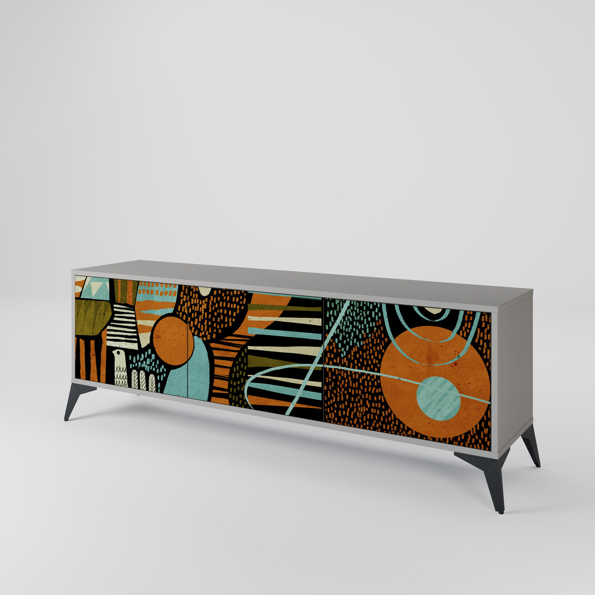 GEODE GLIMMER TV-bänk med 3 dörrar