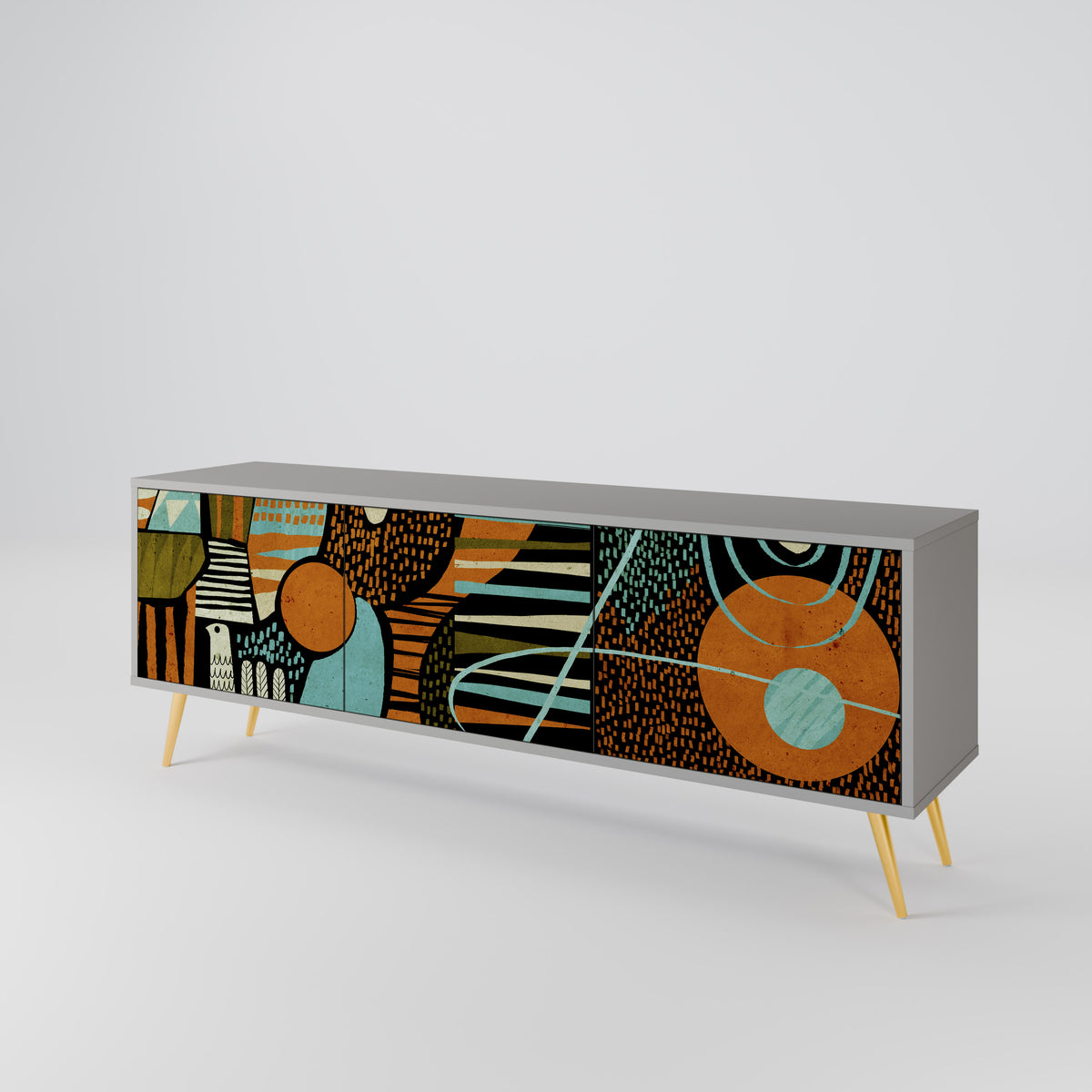 GEODE GLIMMER TV-bänk med 3 dörrar