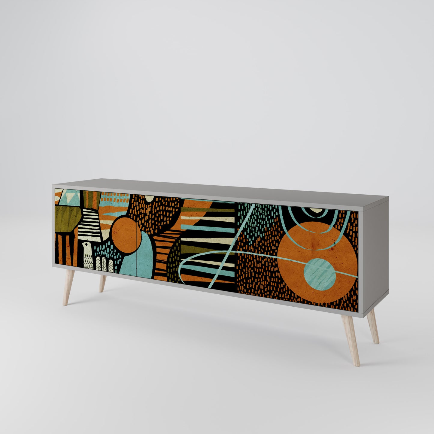 GEODE GLIMMER TV-bänk med 3 dörrar