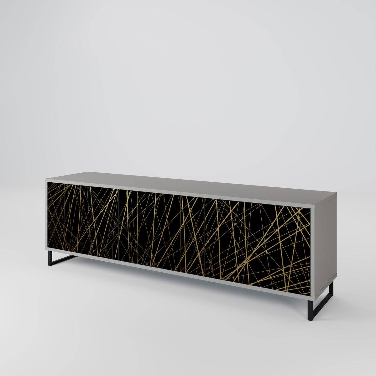 BRIGHT MESH TV-bänk med 3 dörrar