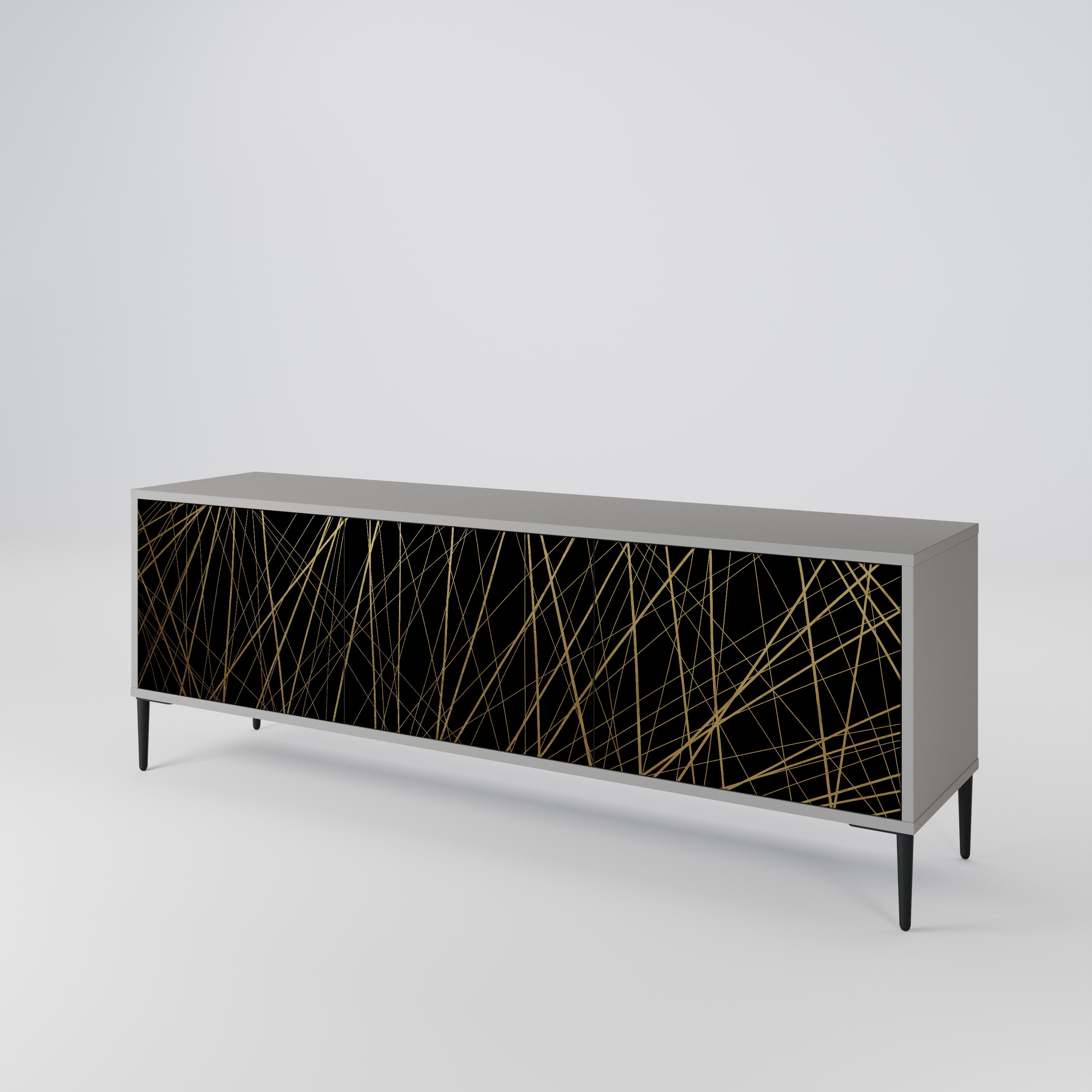 BRIGHT MESH 3-Door TV Cabinet
