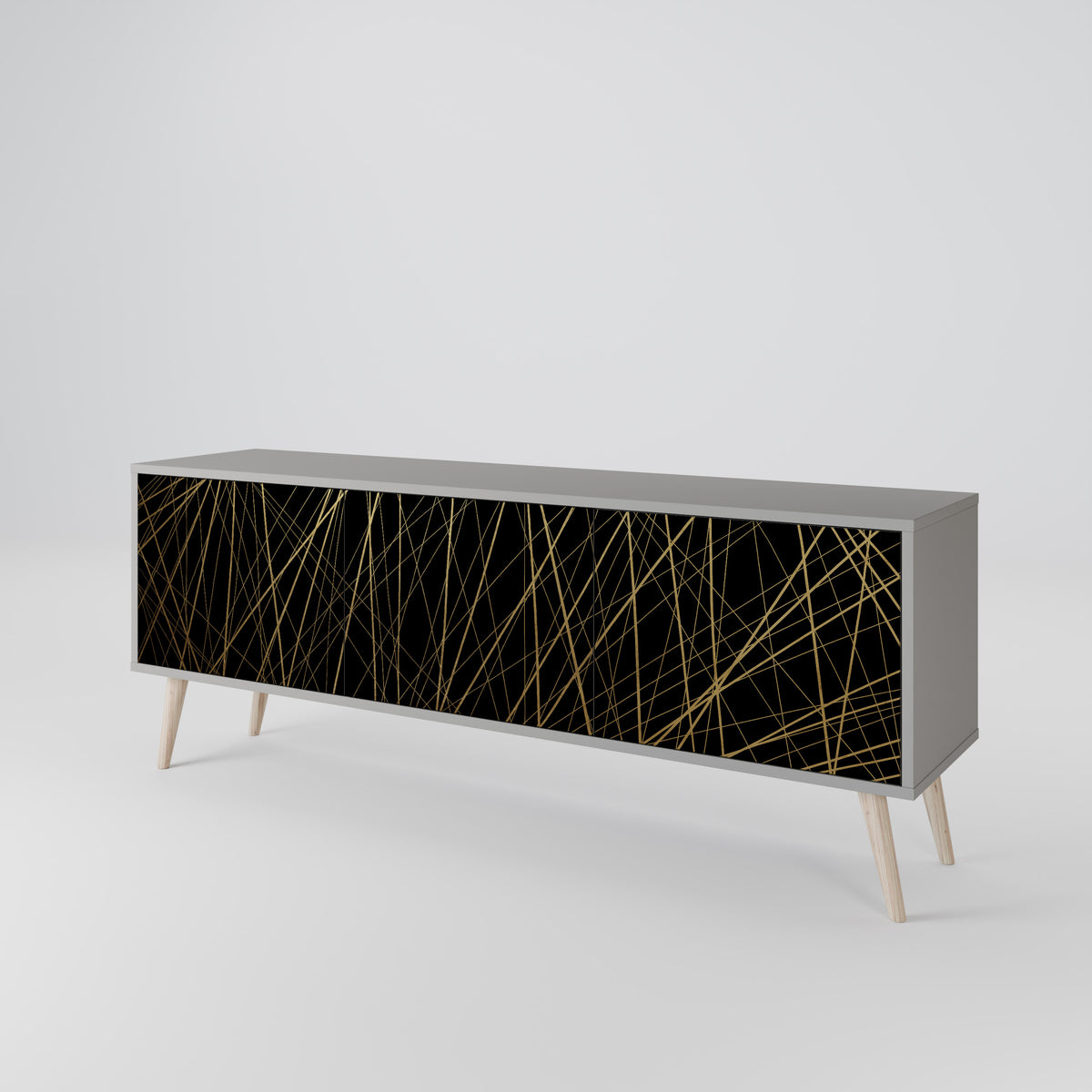 BRIGHT MESH TV-bänk med 3 dörrar