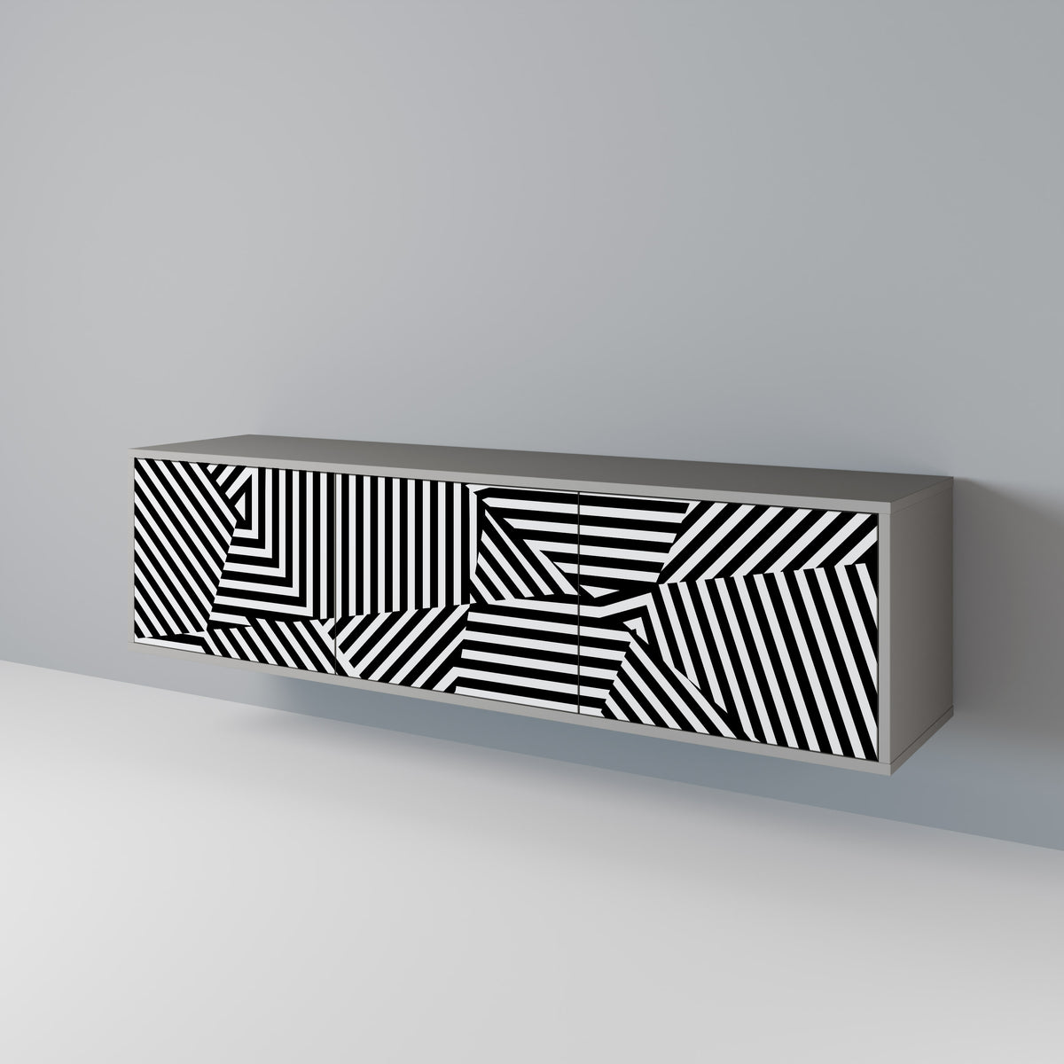 ILLUSIONARY LATTICE TV-bänk med 3 dörrar