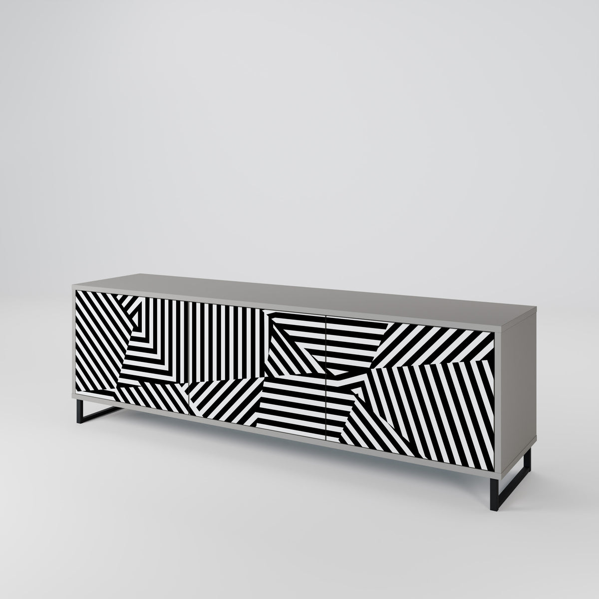 ILLUSIONARY LATTICE TV-bänk med 3 dörrar
