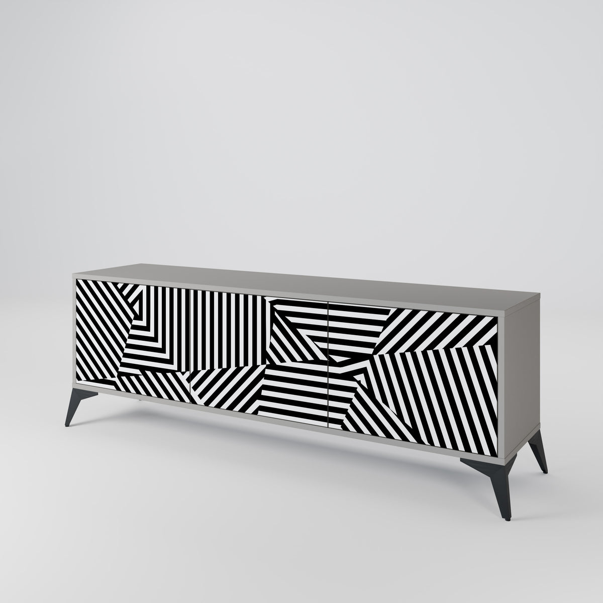 ILLUSIONARY LATTICE TV-bänk med 3 dörrar