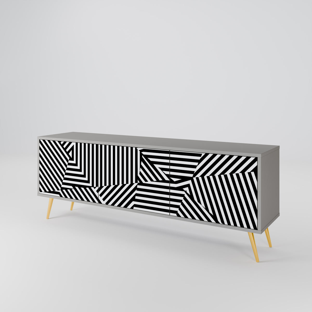 ILLUSIONARY LATTICE TV-bänk med 3 dörrar