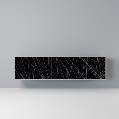 SHIMMER SPIDERGRAM 3-dörrars TV-bänk i grå finish
