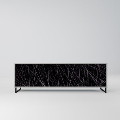 SHIMMER SPIDERGRAM 3-dörrars TV-bänk i grå finish