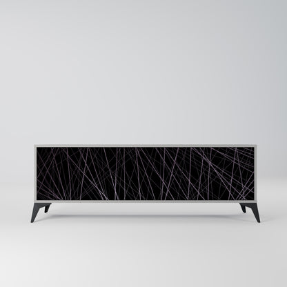 SHIMMER SPIDERGRAM 3-dörrars TV-bänk i grå finish