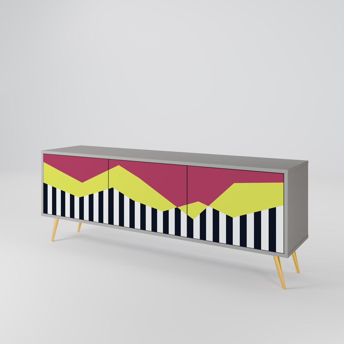 PIANO FANTASY TV-bänk med 3 dörrar