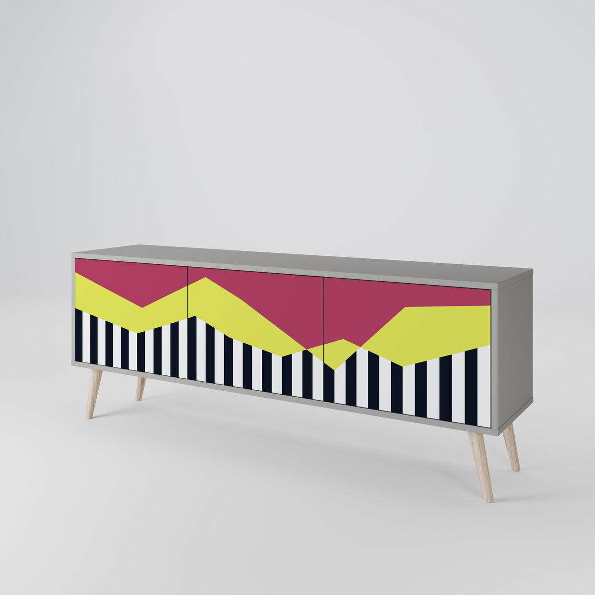 PIANO FANTASY TV-bänk med 3 dörrar