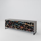 POLYGON VERVE 3-Door TV Stand in Grey Finish