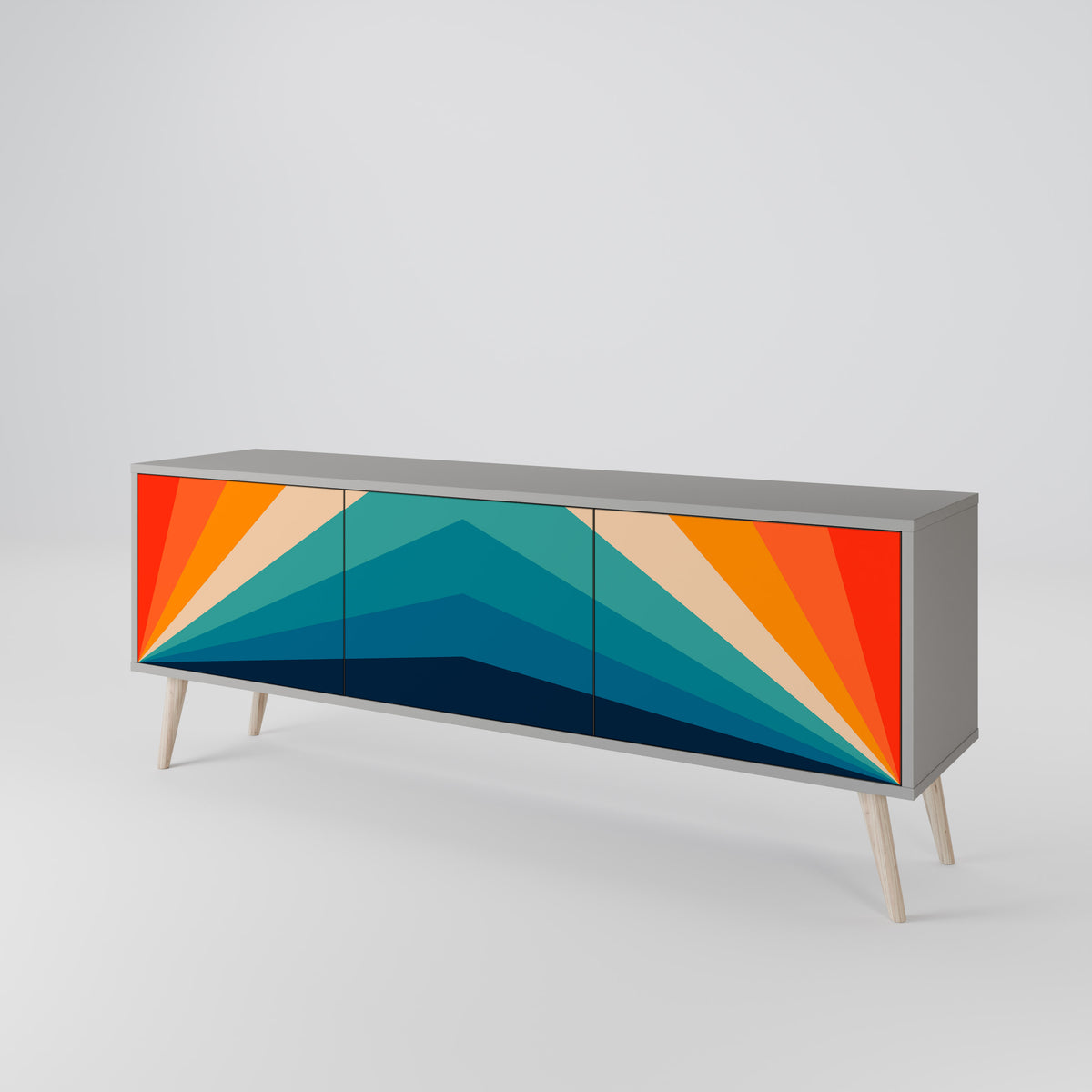 PRISM CONCUSSION TV-bänk med 3 dörrar