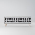 GHOSTLY GRADIENTS 3-Door TV Stand in Grey Finish