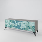 ASIAN SWAY 3-Door TV Stand in Grey Finish