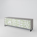 HELIX DANCE 3-Door TV Stand in Grey Finish