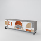 CIRCLE RHYTM 3-Door TV Stand in Grey Finish