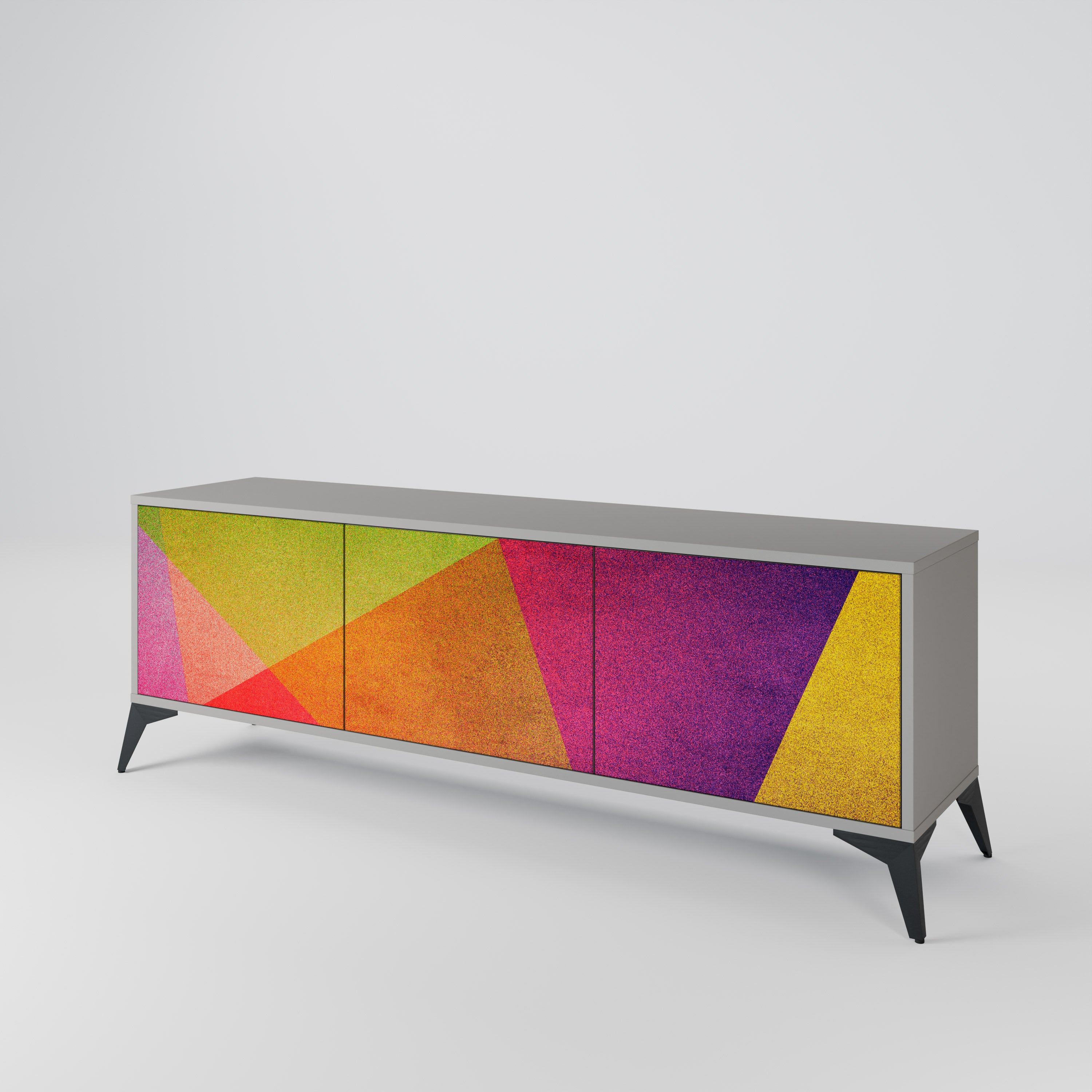 VIVID GEOMETRY 3-Door TV Cabinet