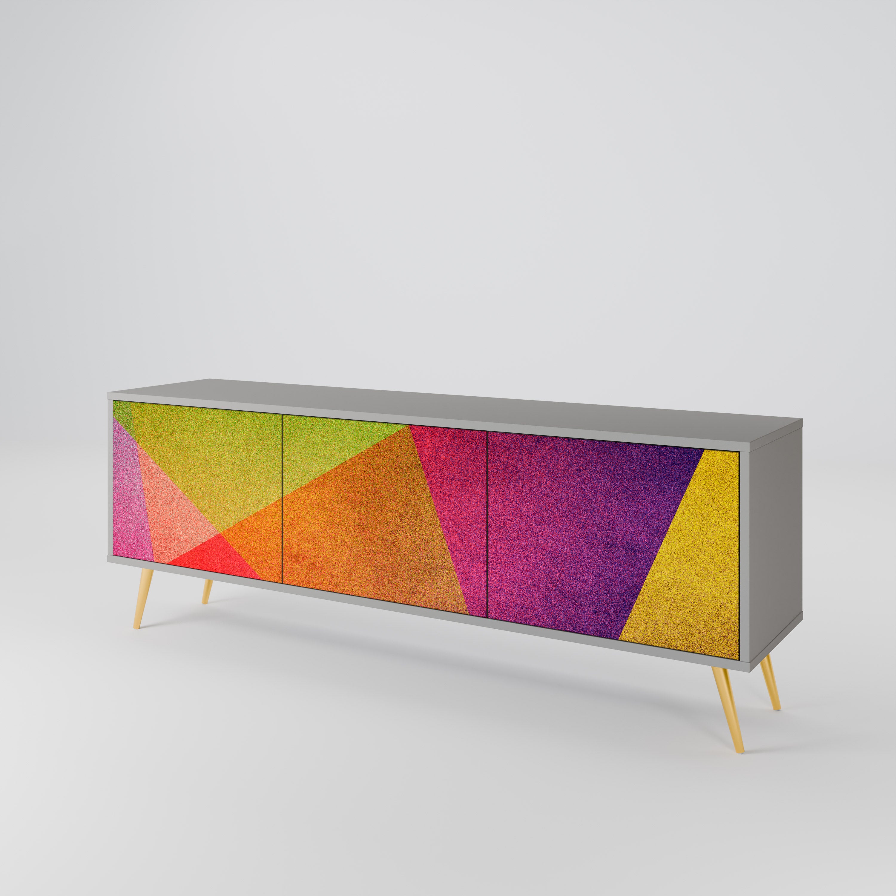 VIVID GEOMETRY 3-Door TV Cabinet