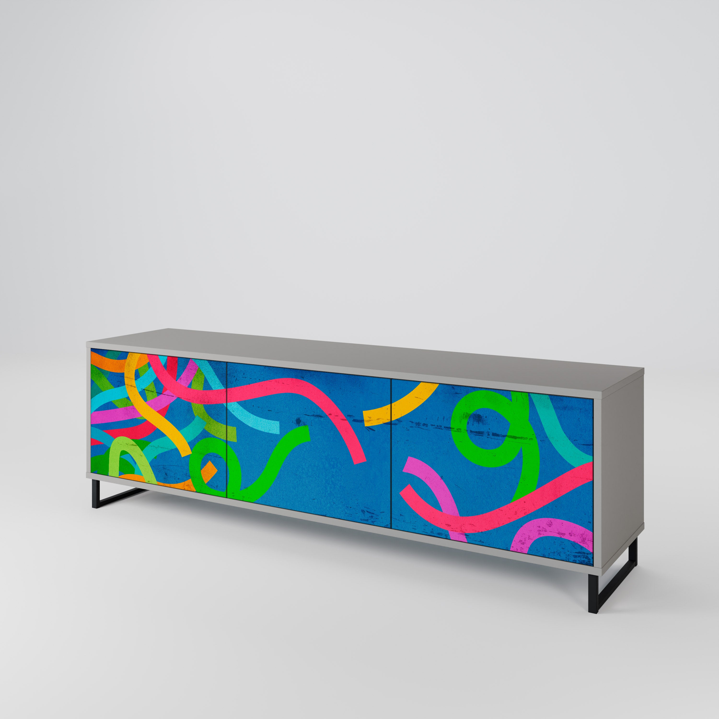 STREAMER TANGLE 3-Door TV Cabinet