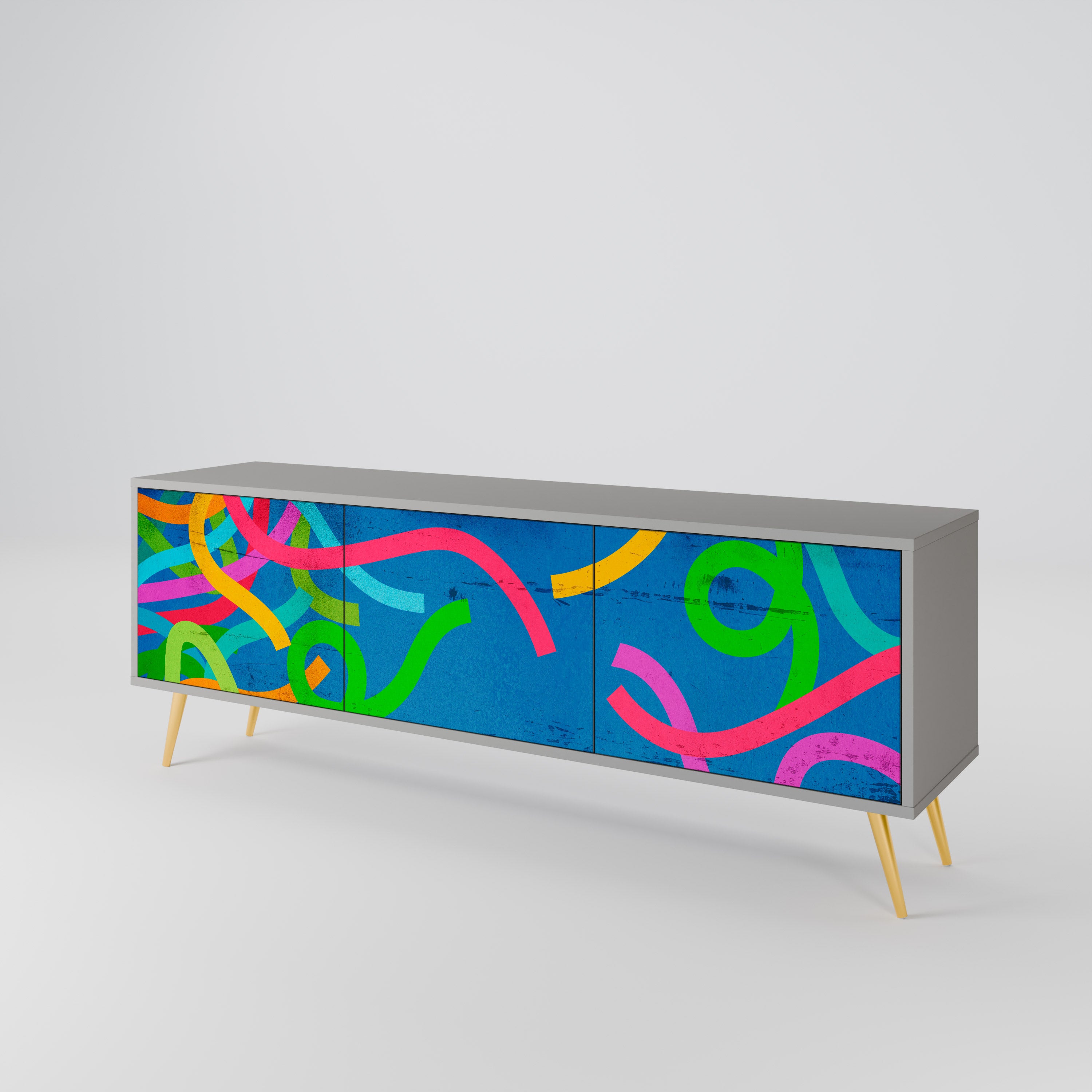 STREAMER TANGLE 3-Door TV Cabinet