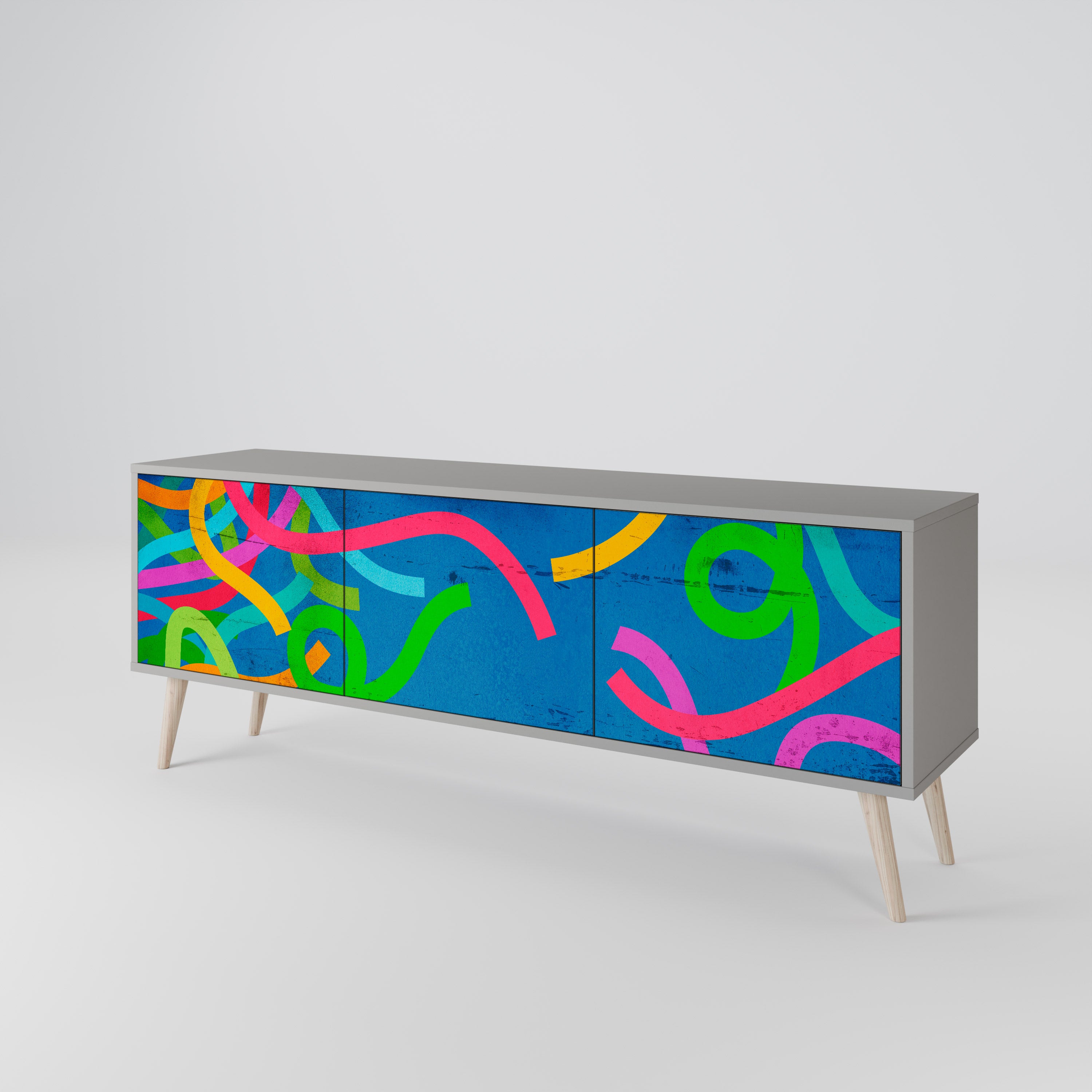 STREAMER TANGLE 3-Door TV Cabinet