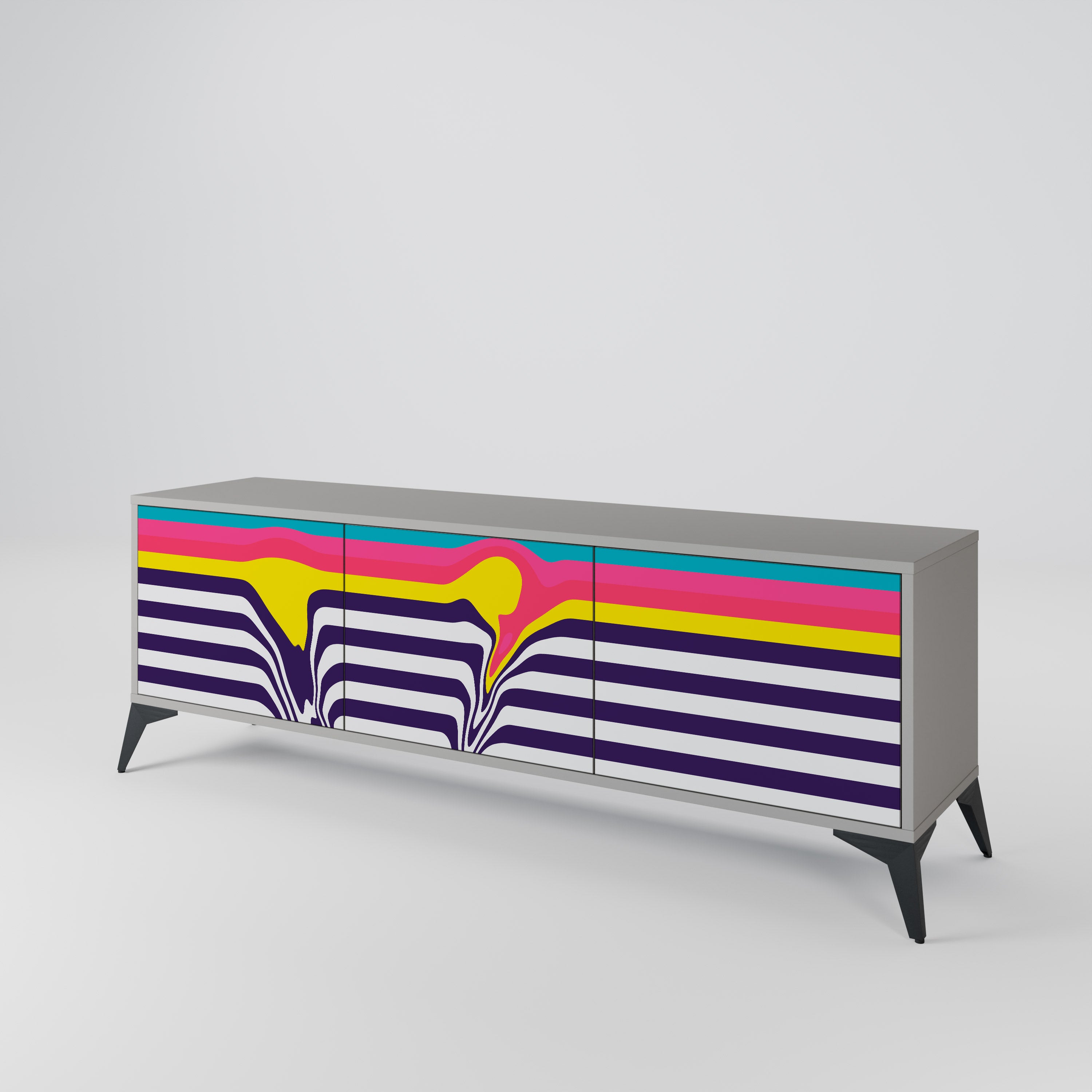 TONE COLLAPSE 3-Door TV Cabinet
