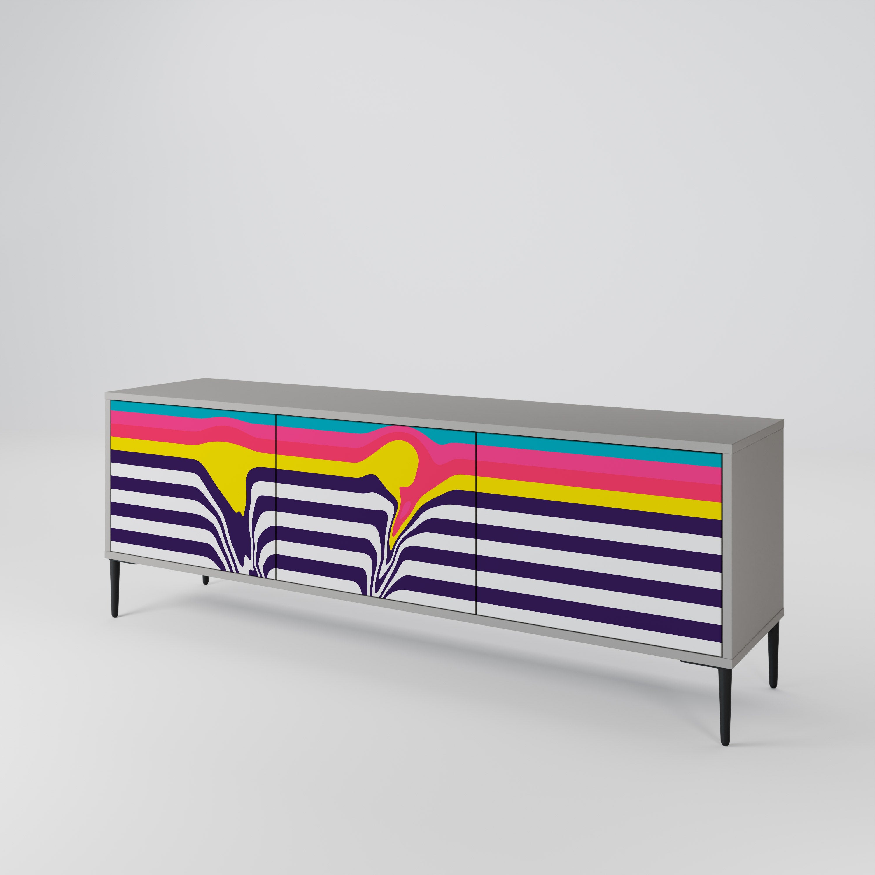 TONE COLLAPSE 3-Door TV Cabinet