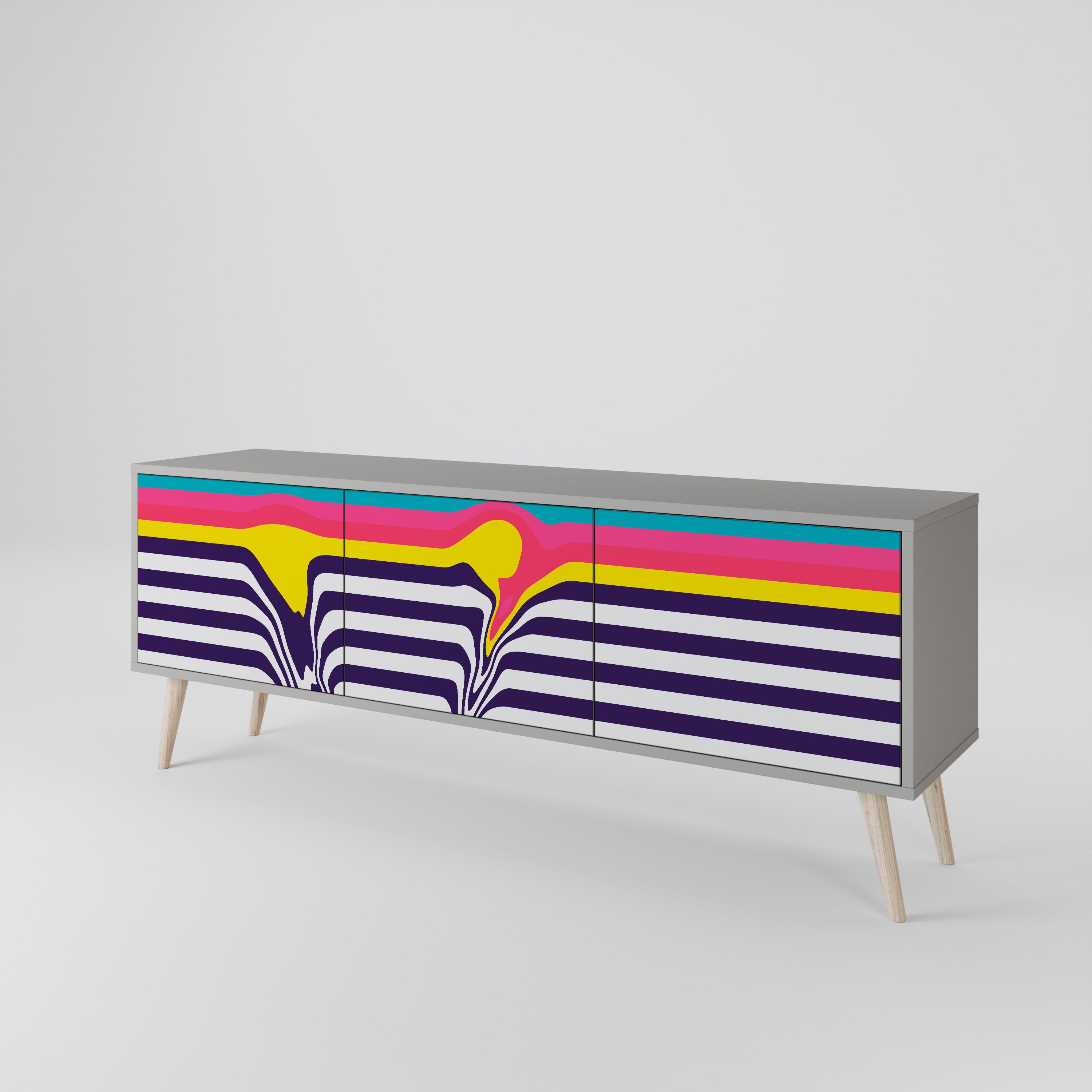 TONE COLLAPSE 3-Door TV Cabinet