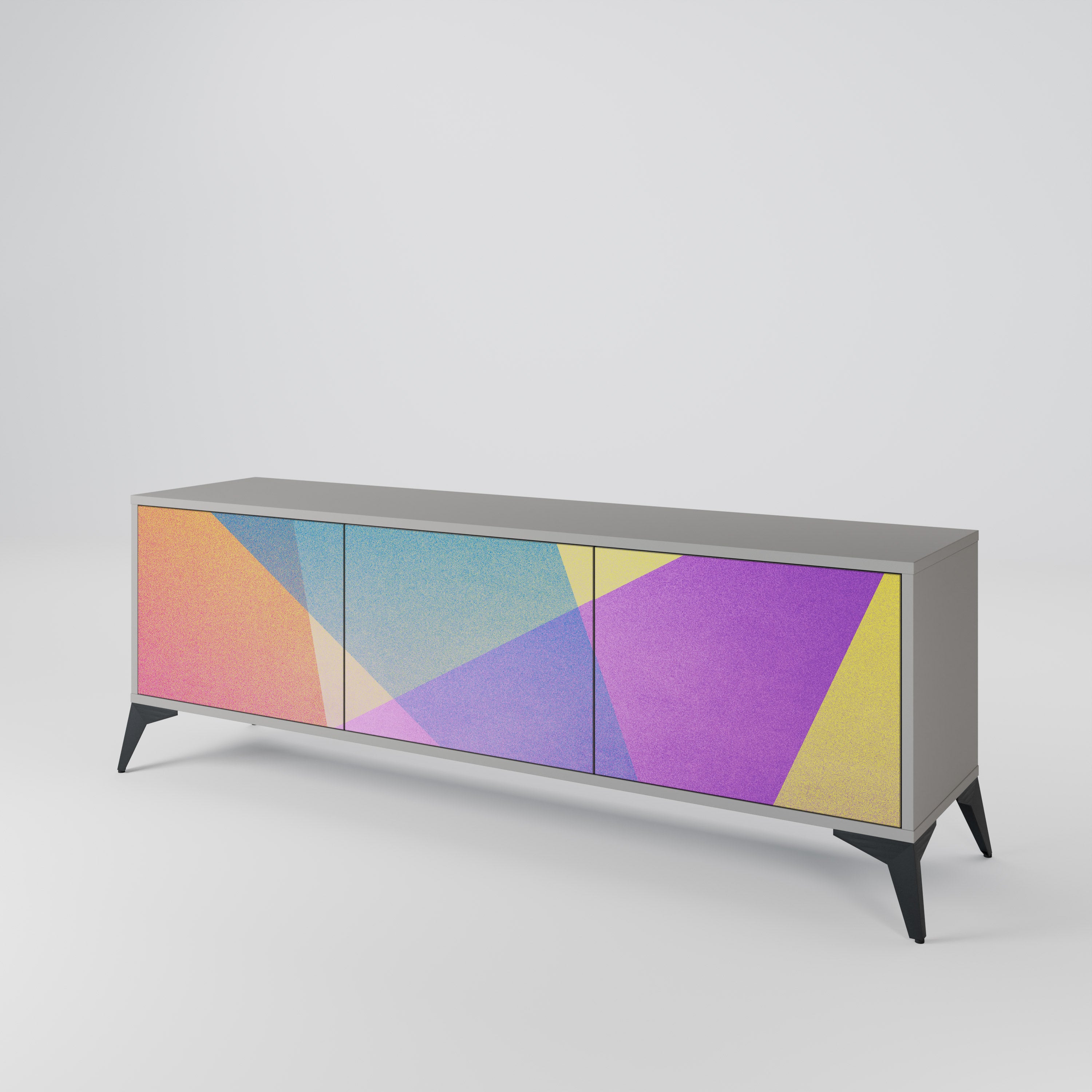 BRIGHT GEOMETRY 3-Door TV Cabinet