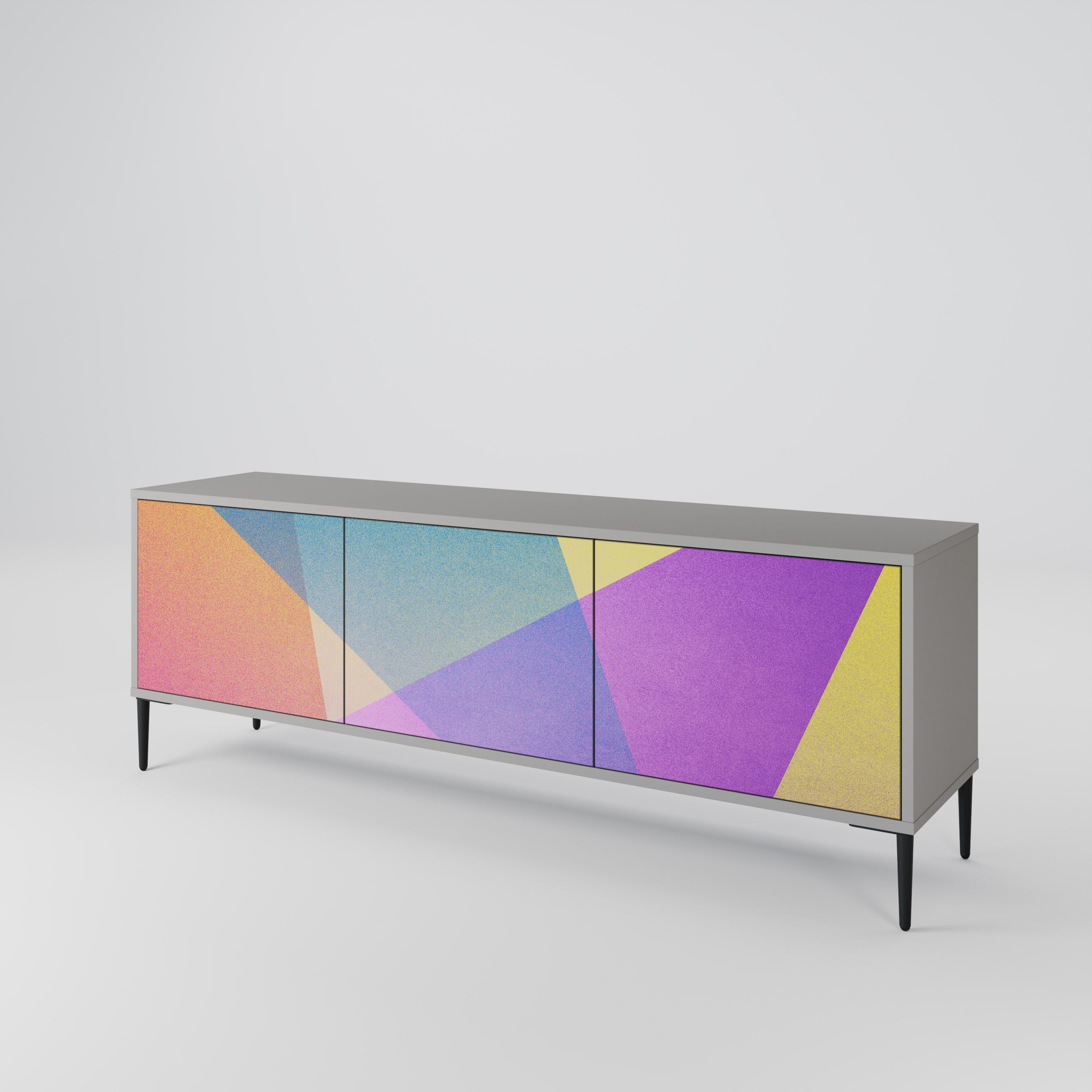 BRIGHT GEOMETRY 3-Door TV Cabinet