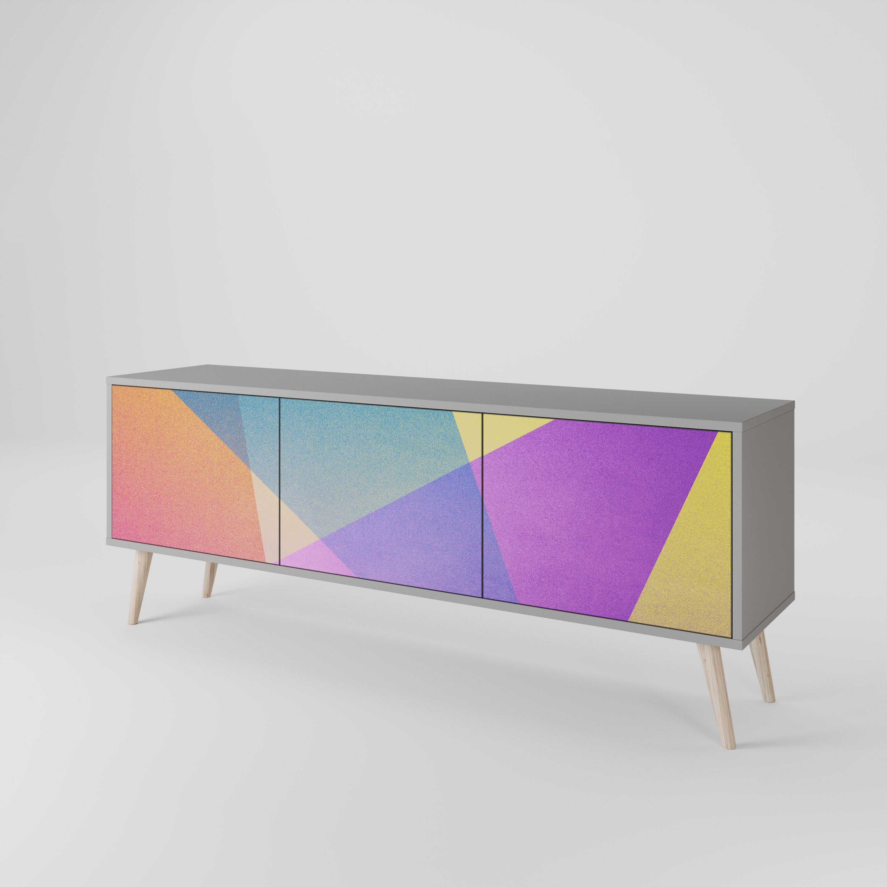 BRIGHT GEOMETRY 3-Door TV Cabinet